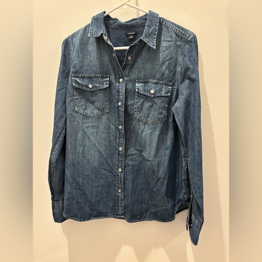 J. Crew Long Sleeve Blue Denim Shirt